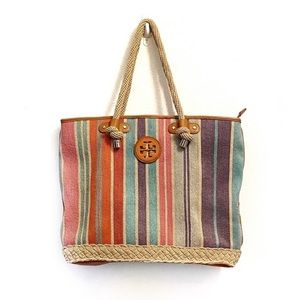 Tory Burch Multicolor Striped Tote